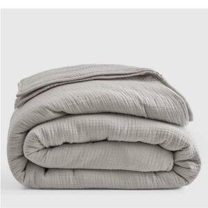 NWOT QUINCE Organic Airy Gauze Dream Quilt Full/Queen Fog Grey 6289